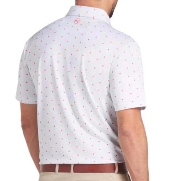 Puma Pique Botanic Golf Polo PEACEFUL BLUE-PEACH FROST S 628831 - Picture 3 of 8